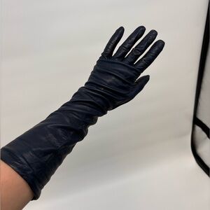 American Vintage Navy Blue Long Gloves